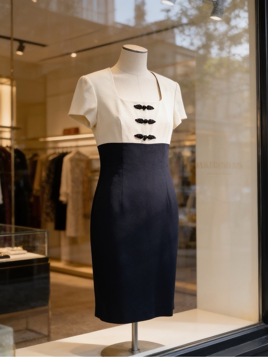 Liz Claiborne Dresses & Skirts - Liz Claiborne Black and Cream Dress
